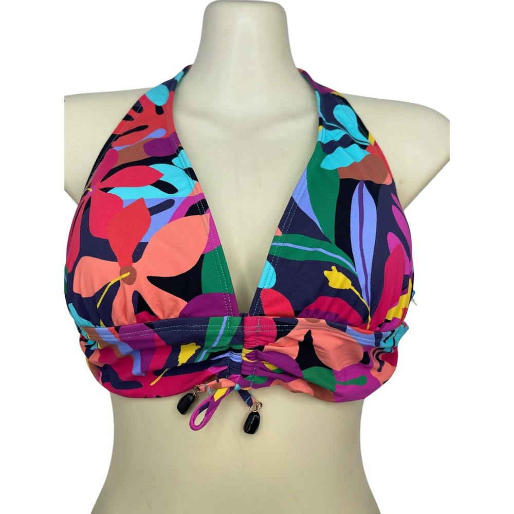 BLEU by Rod Beattie‎ Bold Rush Halter Bikini Top Women's Size 10